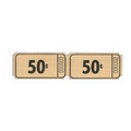 2"x1" 50 Cent Stock Roll Ticket